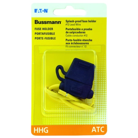 Eaton Bussmann Fuse Holder, 31 to 60A Amp Range, 32V AC/DC Volt Rating, Wire Leads BP/HHG-RP